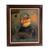 Kim Benson - Sea Captain with Pipe Oil Painting