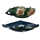 Roseville Pottery Console Bowls, Magnolia & Snowbe