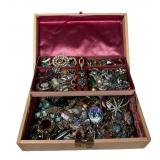 Box Filled with Unsearched Costume & Craft Jewelry
