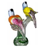Vintage Murano Art Glass Double Bird Sculpture