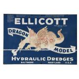 Ellicott Dragon Hydraulic Dredges Porcelain Sign