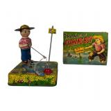 1950s Linemar Mechanical Fishing Boy Wind-Up Toy