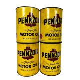 1960s Pennzoil Motor Oil Advertising Cans - Full