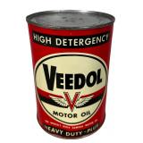 Vintage Veedol Motor Oil Advertisng Can- Full