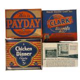 4 Vintage 1930s Candy Store Counter Display Boxes