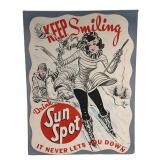50s Sun Spot Soda Keep Smiling Advertising Poster