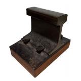 Vintage Railroad Rail Track Section on Wooden Base