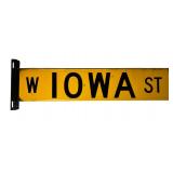 '52 Federal Enterprises Porcelain Iowa Street Sign
