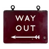 British Railways Enamel 'WAY OUT' Station Sign