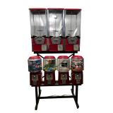 7-Unit Coin-Operated Bulk Vending Machine Rack