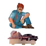Vintage Rusty Jones Cut-Out & Tucker 48 Promo Disp
