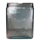 Antique Exide Aqua Glass Battery Jar with Lid