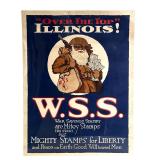 1917 Over the Top, Illinois! WWI Propaganda Poster