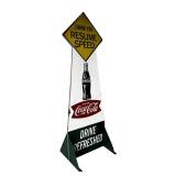 1950s Double-Sided Coca-Cola School Zone Curb Sign