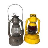 Pair of Vintage Dietz Railroad Kerosene Lanterns