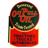 Vintage Rumely OilPull Motor Oil Flange Sign