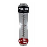 1950s Prestone Anti-Freeze Porcelain Thermometer