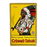 1920s Cruwell-Tabak Tobacco Store Display Sign