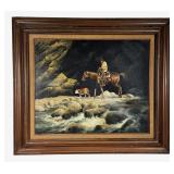 Gerard Curtis Delano - Cowboy w Calf Oil Painting