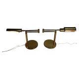 Koch & Lowy Brass Pharmacy Swing Arm Table Lamps
