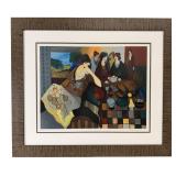Itzchak Tarkay 'Alone in Crowded Room'  Serigraph