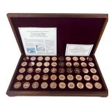 Franklin Mint States of the Union Bronze Medal Set