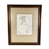 Pablo Picasso 'Sculptor with His Model'  Etching