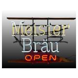 Vintage Meister Brau Neon Beer Advertising Sign