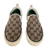 Gucci Tennis 1977 GG Canvas Slip-On Sneakers