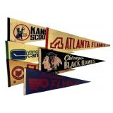 1960s-1970s NHL Full-Size Felt Hockey Pennants