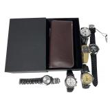 Group of Men's Wrist Watches- Elgin, ESQ, Stauer,