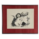 Charles Bragg 'Pan and Nymph' Signed LE Etching