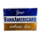 Vintage BankAmericard 2-Sided Advertising Sign