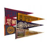 60s-70s Big Ten College Full-Size Felt Pennants