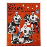 1993 Chicago Blackhawks Stars Signed Hockey Poster