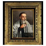 Solomon Leski Rabbi Judaica Oil Painting