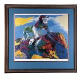 LeRoy Neiman Horseback Racing Signed Lithograph