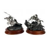 J.J. Barnum Chilmark Pewter Western Sculptures