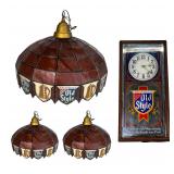 Heileman's Old Style Beer Lamps & Lighted Clock