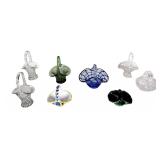 Vintage Art Glass, Crystal & Pottery Baskets