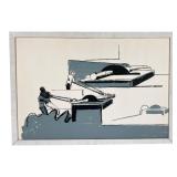 Neo Rauch 'Gehornt' 1996 Two-Tone Serigraph