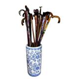 Vintage Canes & Walking Sticks Assortment