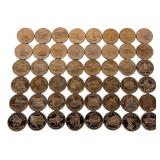 Franklin Mint States of the Union Bronze Medal Set