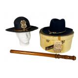 Obsolete Sheriffï¿½s Badge, Police Hats & Billy Club