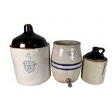 Antique Stoneware Jugs & Water Cooler Crocks