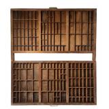 Antique Wooden Letterpress Type Cases / Printer Tr