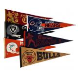 1940s-1970s Full-Size Felt Sports Pennants