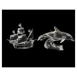Swarovski Crystal Santa Maria Ship & Dolphins