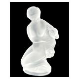 Lalique 'Diana with Fawn' Frosted Crystal Figurine