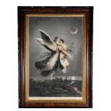 Wilhelm von Kaulbach (after) Guardian Angel Pastel